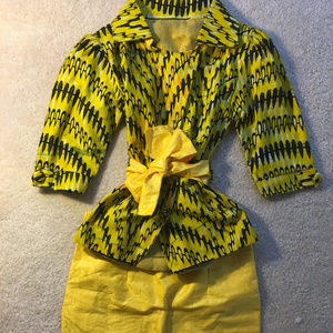 Ankara African Print Blazer and Skirt outfit